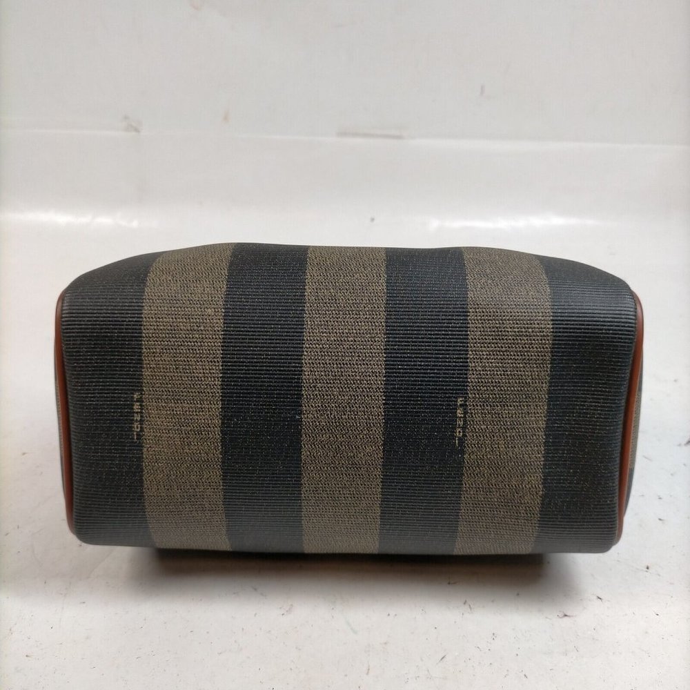 Sold elsewhere - Fendi Mini Pequin Boston Bag Brown Handles - Picture 6 of 16
